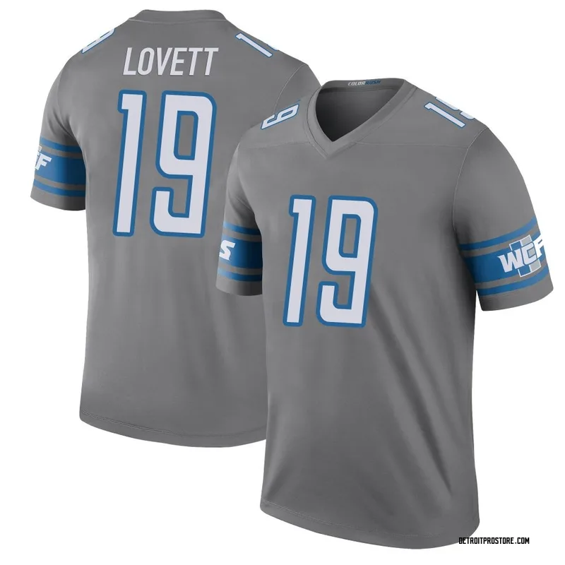 Men's Dominic Lovett Detroit Lions Legend Color Rush Steel Jersey