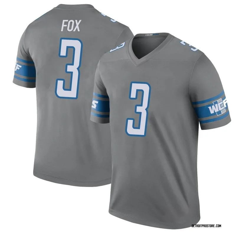 Men's Jack Fox Detroit Lions Legend Color Rush Steel Jersey