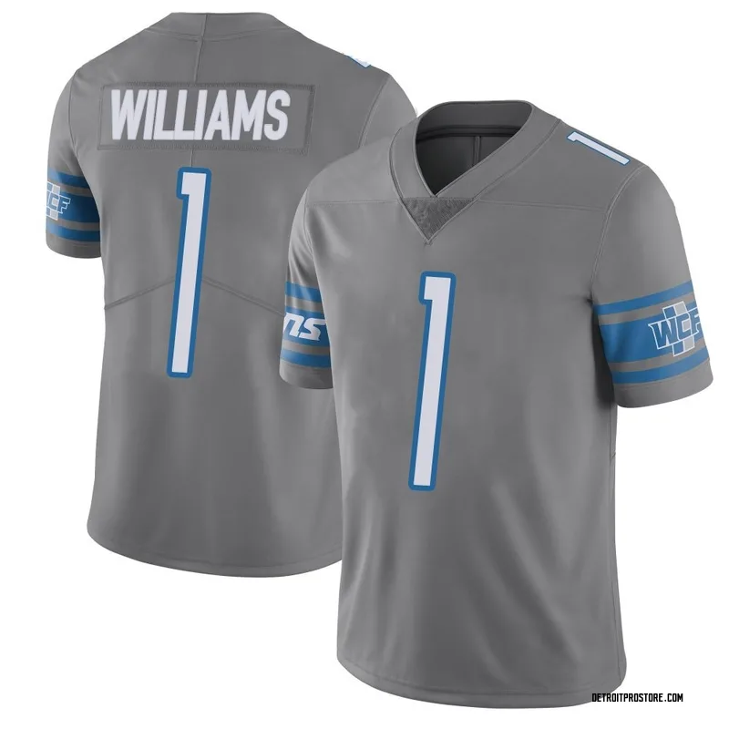 Men's Jameson Williams Detroit Lions Limited Color Rush Steel Vapor Untouchable Jersey