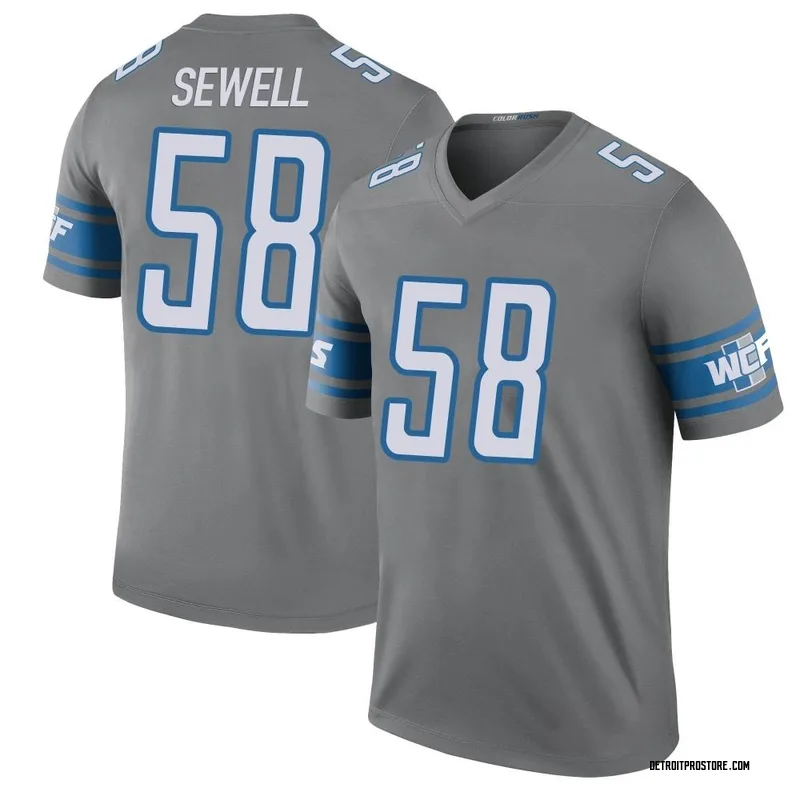 Men's Penei Sewell Detroit Lions Legend Color Rush Steel Jersey