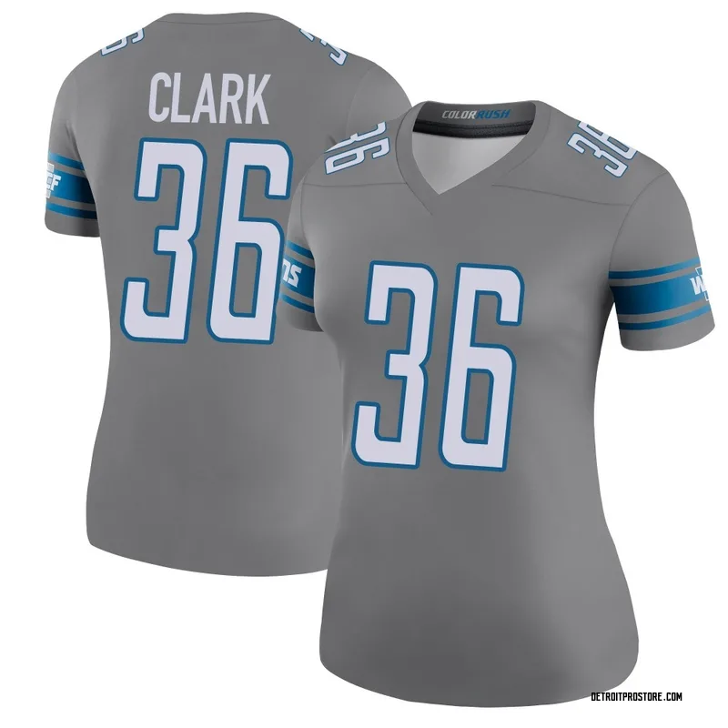 Women's Chuck Clark Detroit Lions Legend Color Rush Steel Jersey