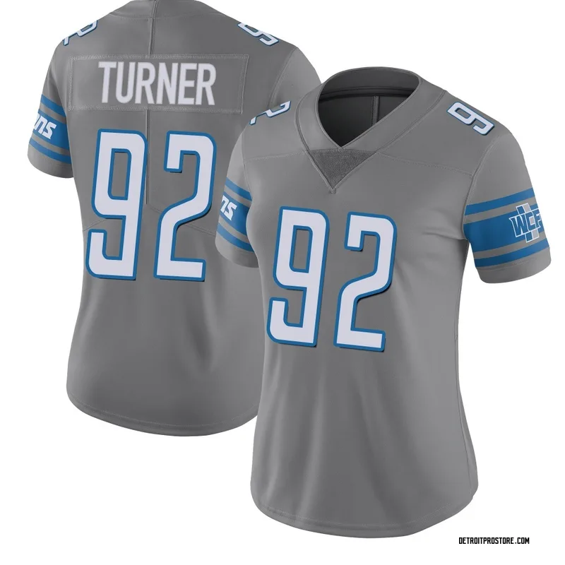 Women's Payton Turner Detroit Lions Limited Color Rush Steel Jersey