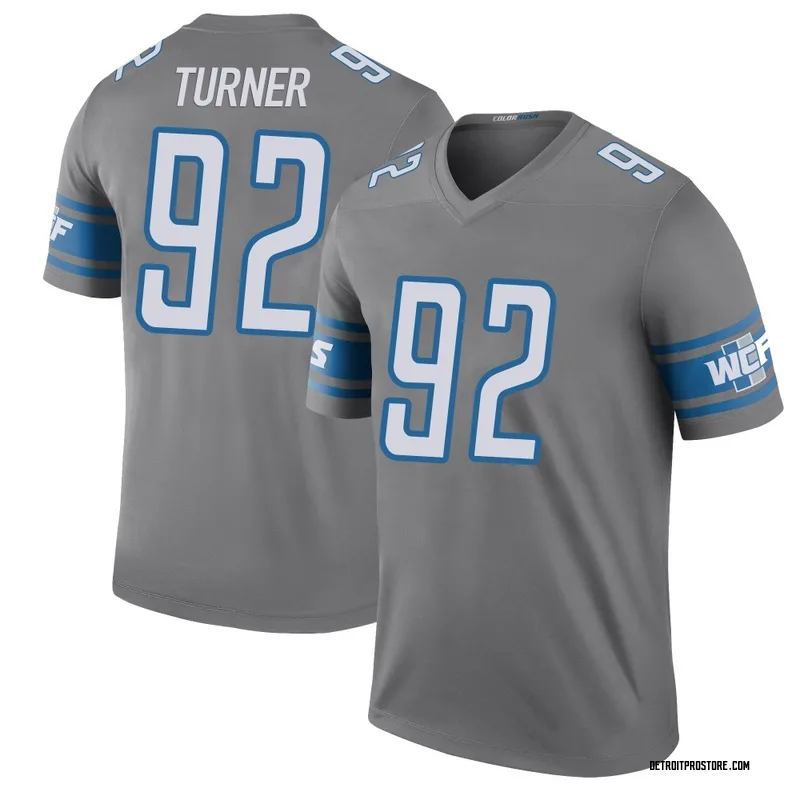 Youth Payton Turner Detroit Lions Legend Color Rush Steel Jersey