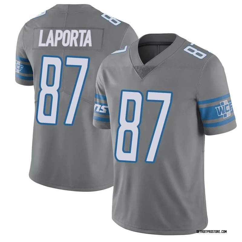 Youth Sam LaPorta Detroit Lions Limited Color Rush Steel Vapor Untouchable Jersey