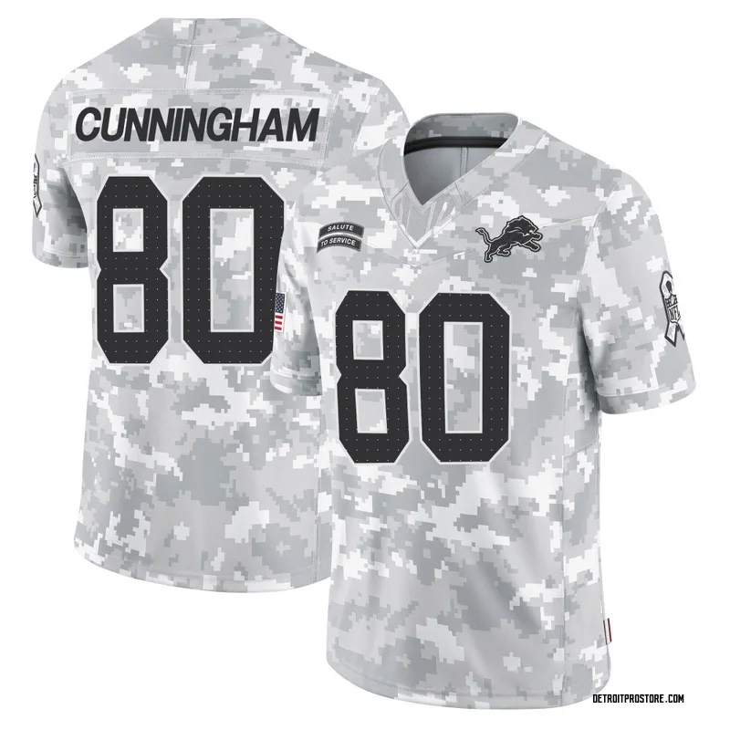 Arctic Camo Men's Malik Cunningham Detroit Lions Limited 2024 Salute to Service Jersey