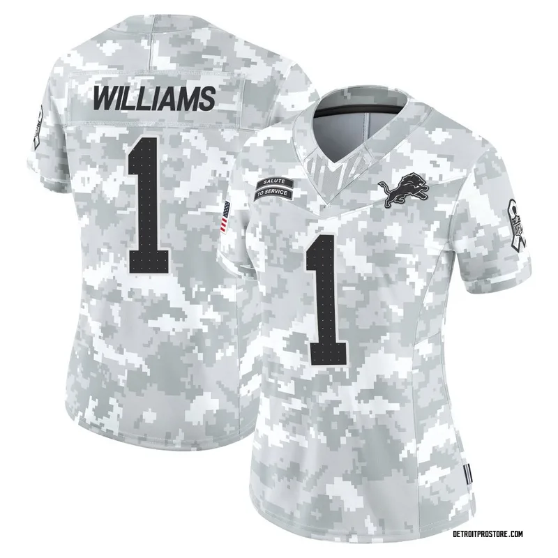 Arctic Camo Women's Jameson Williams Detroit Lions Limited 2024 Salute to Service Jersey