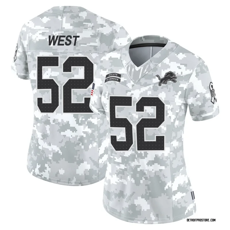 Arctic Camo Women's Tyre West Detroit Lions Limited 2024 Salute to Service Jersey