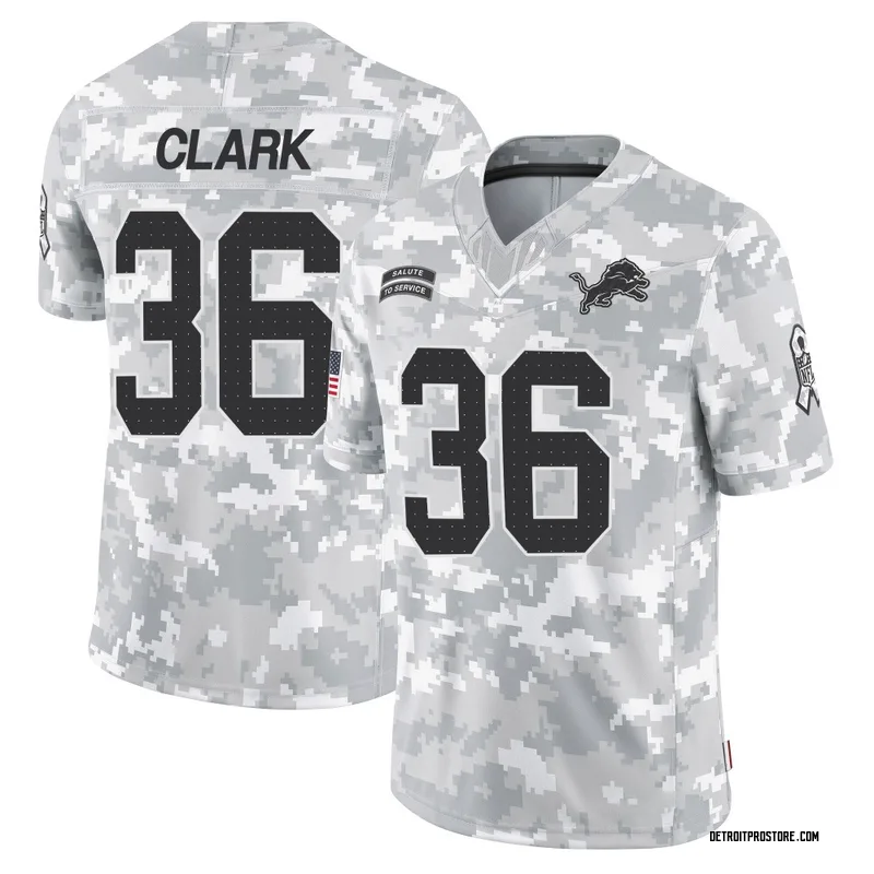 Arctic Camo Youth Chuck Clark Detroit Lions Limited 2024 Salute to Service Jersey