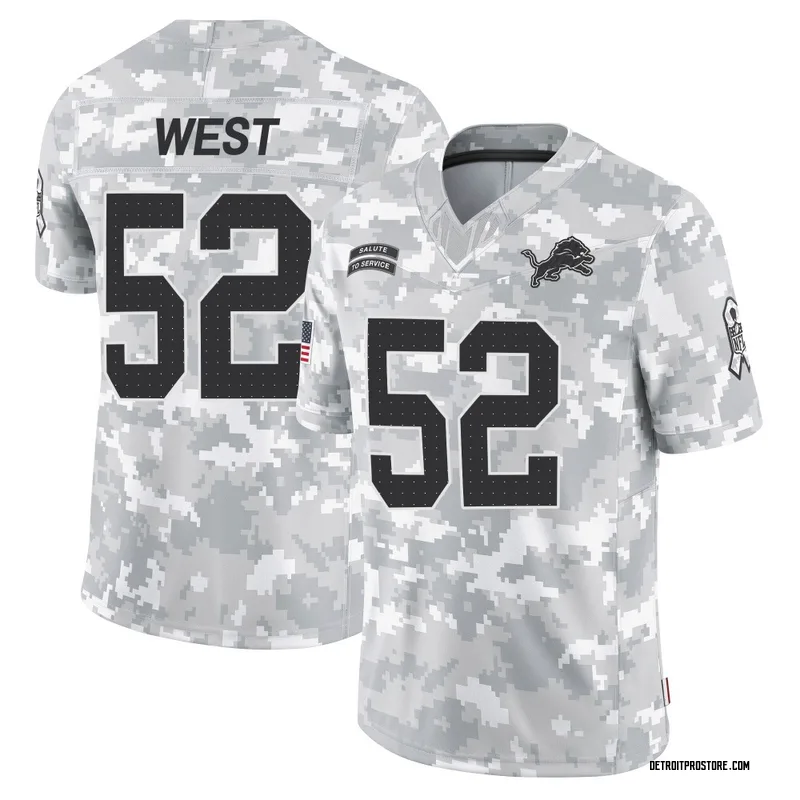 Arctic Camo Youth Tyre West Detroit Lions Limited 2024 Salute to Service Jersey