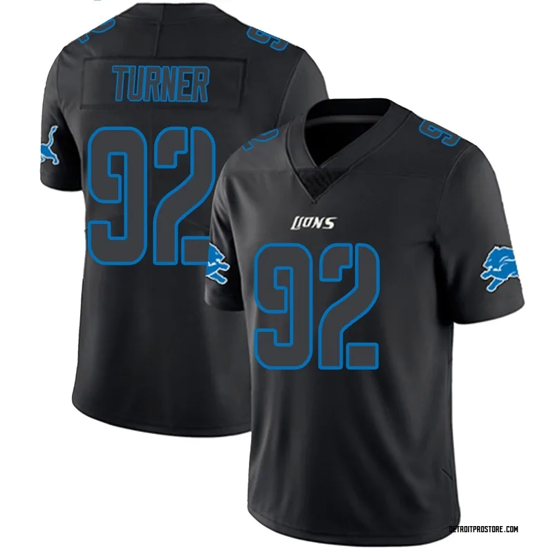 Black Impact Men's Payton Turner Detroit Lions Limited Jersey