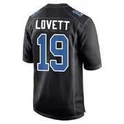 Black Men's Dominic Lovett Detroit Lions Game Carbon Fashion Jersey