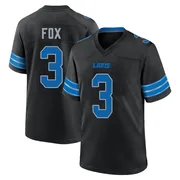 Black Men's Jack Fox Detroit Lions Game Alternate 2nd Jersey