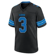 Black Men's Jack Fox Detroit Lions Game Alternate 2nd Jersey