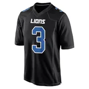 Black Men's Jack Fox Detroit Lions Game Carbon Fashion Jersey