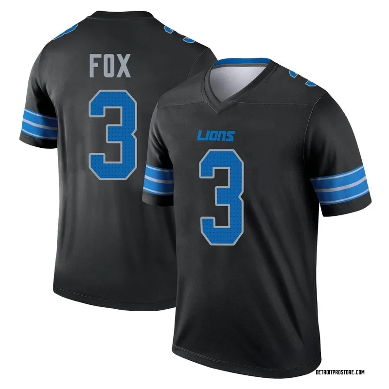 Black Men's Jack Fox Detroit Lions Legend Jersey