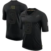 Black Men's Jack Fox Detroit Lions Limited 2020 Salute To Service Jersey