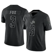 Black Men's Jack Fox Detroit Lions Limited Reflective Jersey