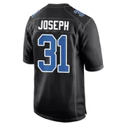 Black Men's Kerby Joseph Detroit Lions Game Carbon Fashion Jersey