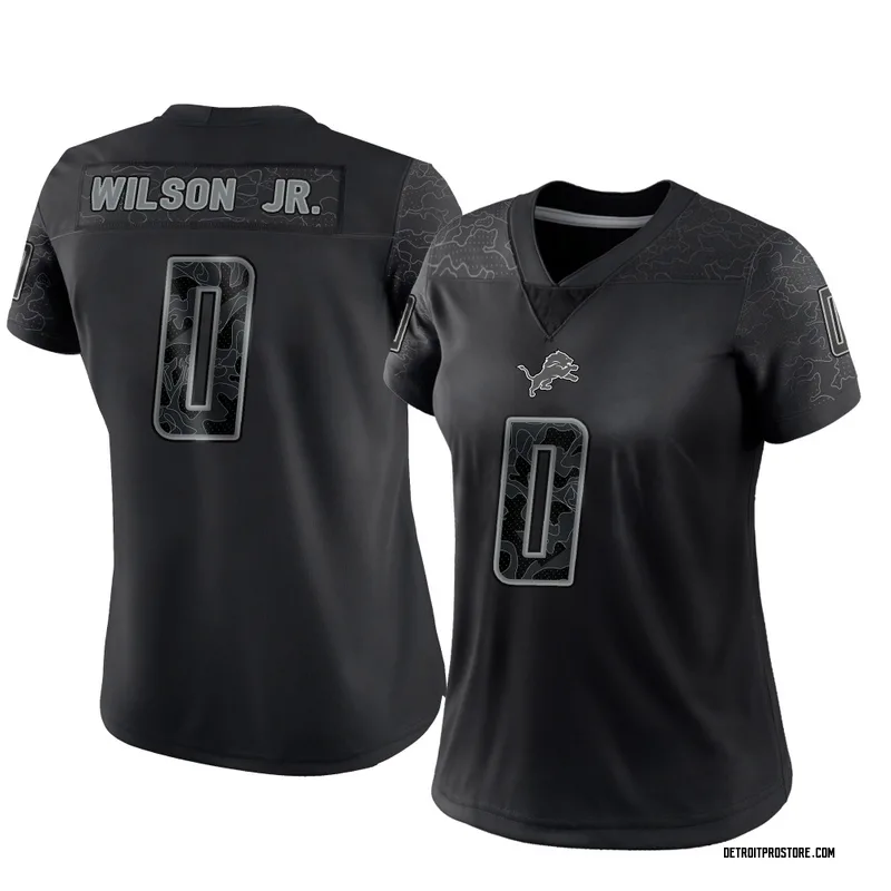Black Women's Cedrick Wilson Jr. Detroit Lions Limited Reflective Jersey