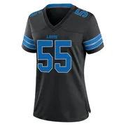 Black Women's Derrick Barnes Detroit Lions Game Alternate 2nd Jersey