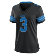 Black Women's Jack Fox Detroit Lions Game Alternate 2nd Jersey