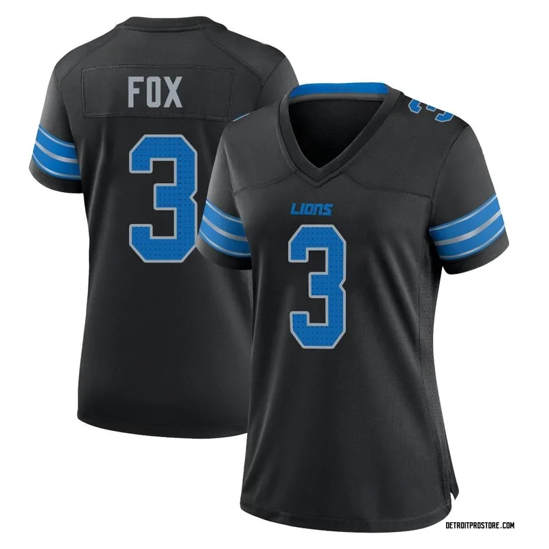 Black Women's Jack Fox Detroit Lions Game Alternate 2nd Jersey