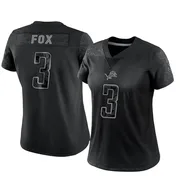 Black Women's Jack Fox Detroit Lions Limited Reflective Jersey