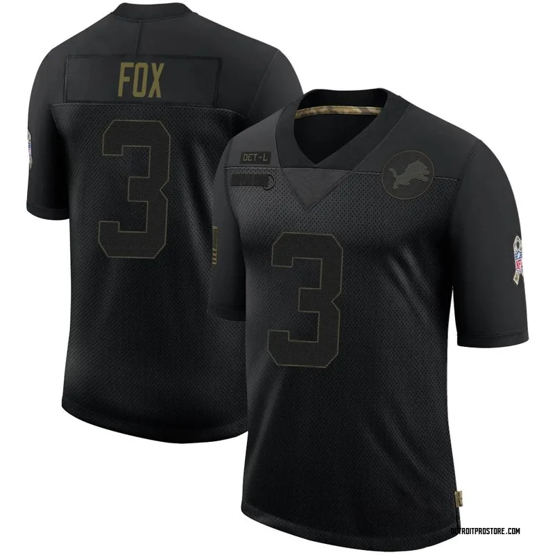 Black Youth Jack Fox Detroit Lions Limited 2020 Salute To Service Jersey