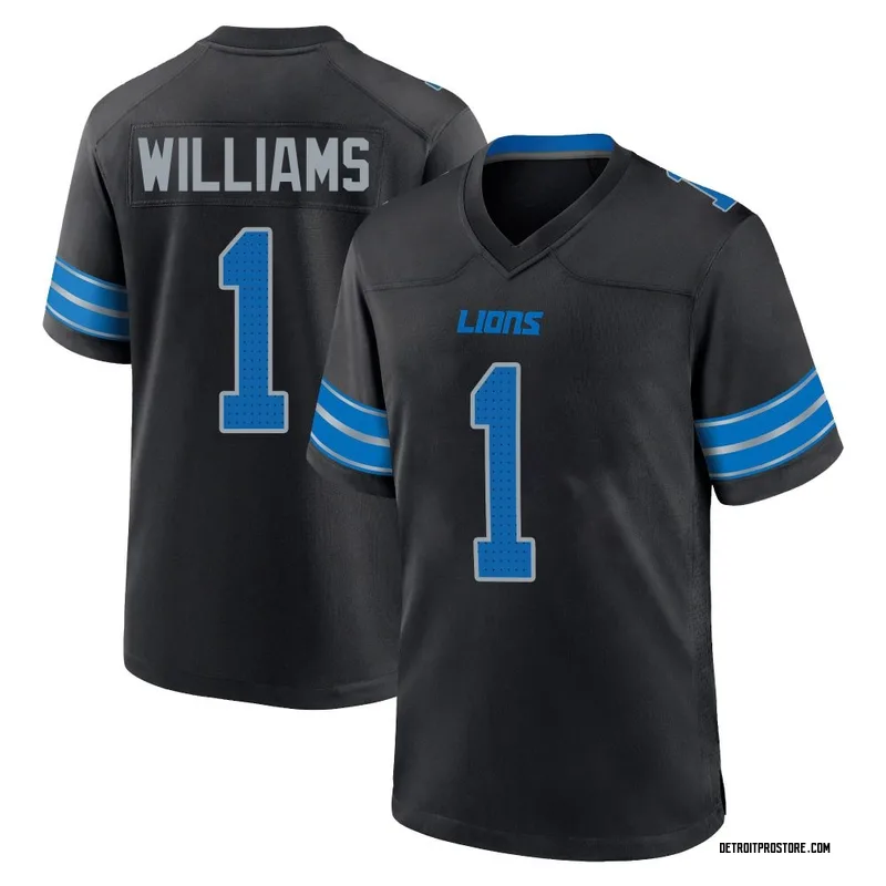 Black Youth Jameson Williams Detroit Lions Game Alternate 2nd Jersey