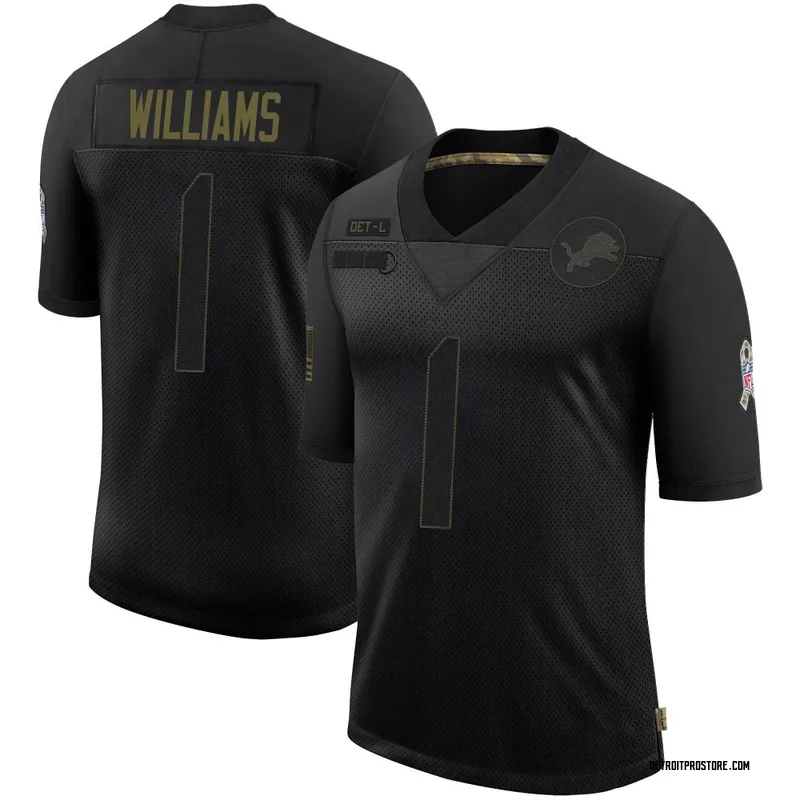 Black Youth Jameson Williams Detroit Lions Limited 2020 Salute To Service Jersey