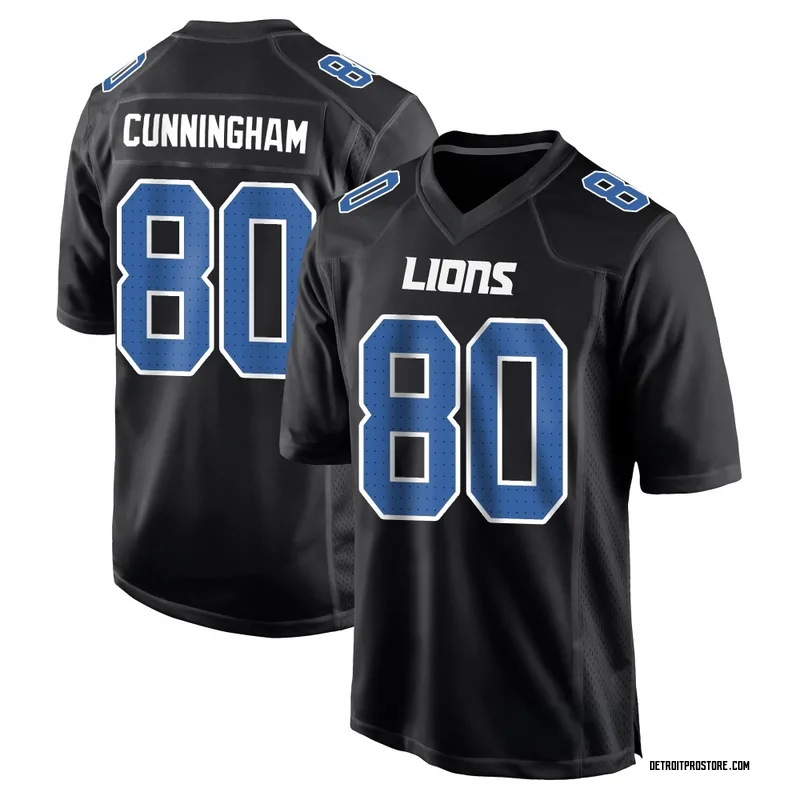 Black Youth Malik Cunningham Detroit Lions Game Carbon Fashion Jersey