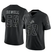 Black Youth Penei Sewell Detroit Lions Limited Reflective Jersey