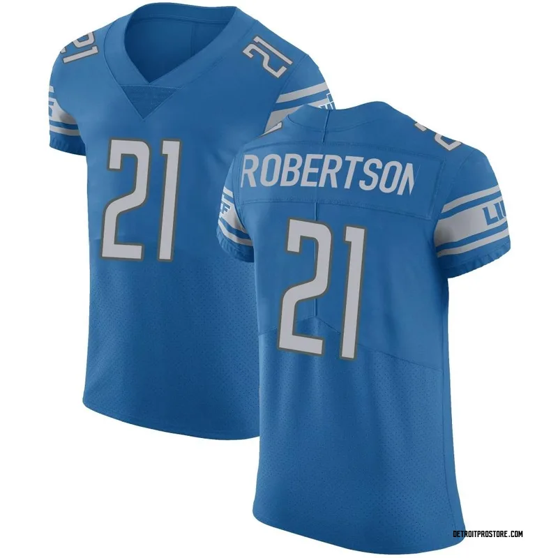 Blue Men's Amik Robertson Detroit Lions Elite Team Color Vapor Untouchable Jersey