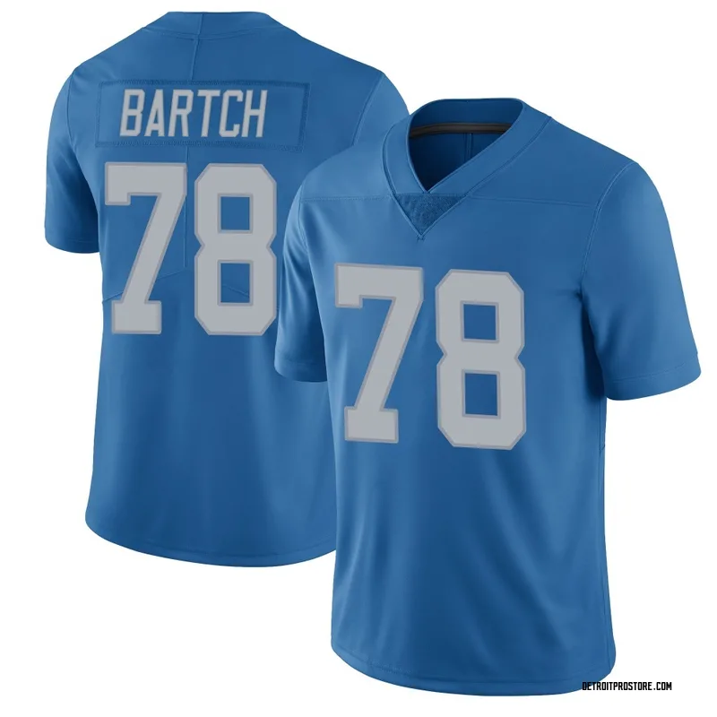 Blue Men's Ben Bartch Detroit Lions Limited Throwback Vapor Untouchable Jersey