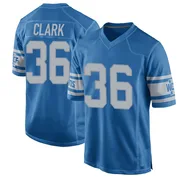 Blue Men's Chuck Clark Detroit Lions Game Throwback Vapor Untouchable Jersey