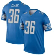 Blue Men's Chuck Clark Detroit Lions Legend Jersey