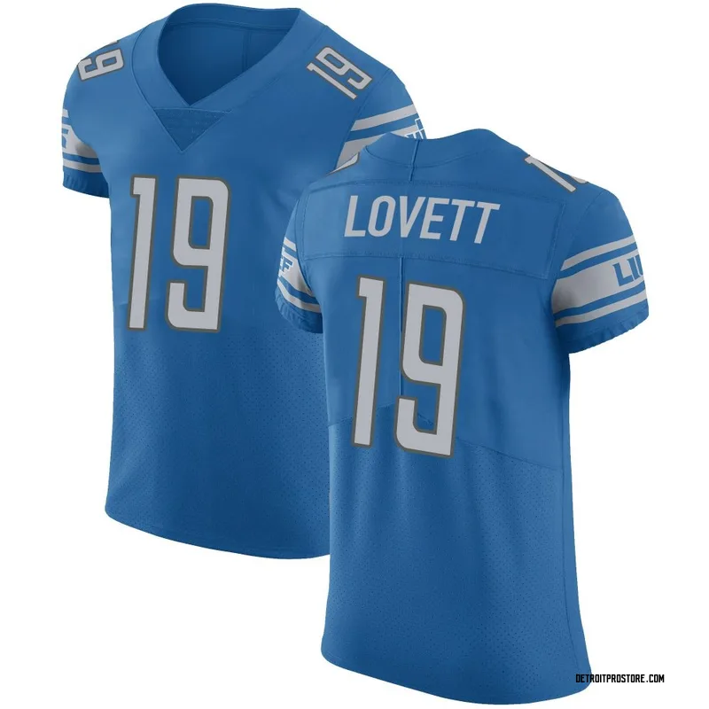 Blue Men's Dominic Lovett Detroit Lions Elite Team Color Vapor Untouchable Jersey