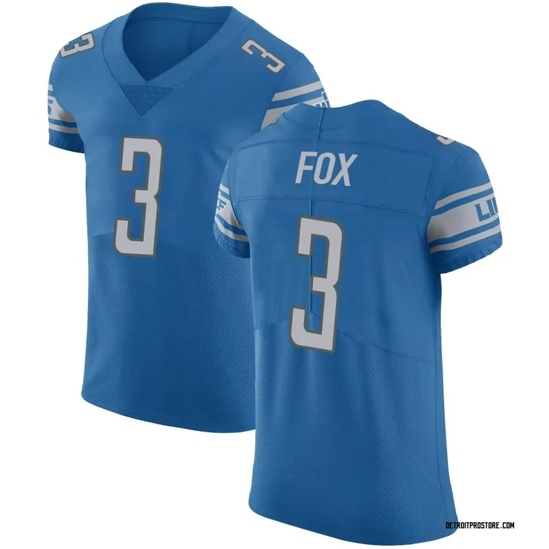 Blue Men's Jack Fox Detroit Lions Elite Team Color Vapor Untouchable Jersey