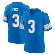 Blue Men's Jack Fox Detroit Lions Game 2nd Jersey