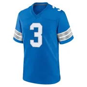 Blue Men's Jack Fox Detroit Lions Game 2nd Jersey