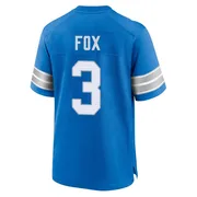 Blue Men's Jack Fox Detroit Lions Game 2nd Jersey