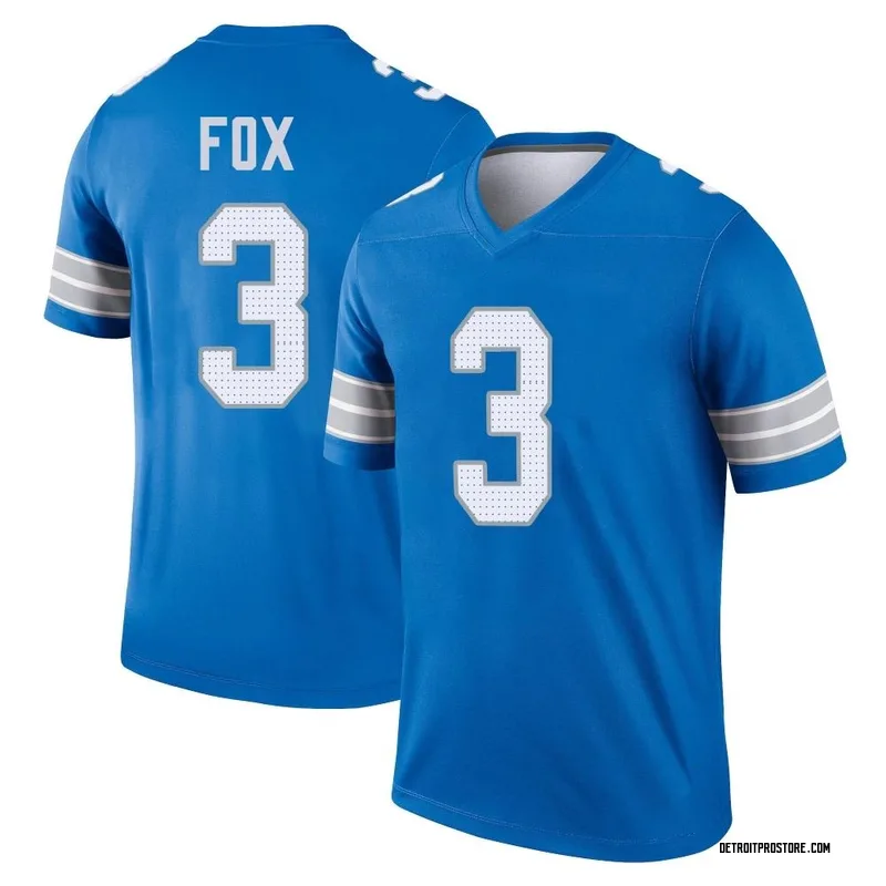 Blue Men's Jack Fox Detroit Lions Legend 2nd Jersey