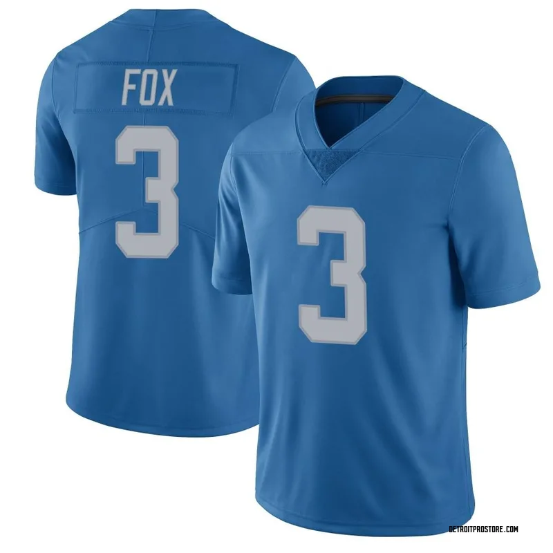 Blue Men's Jack Fox Detroit Lions Limited Throwback Vapor Untouchable Jersey
