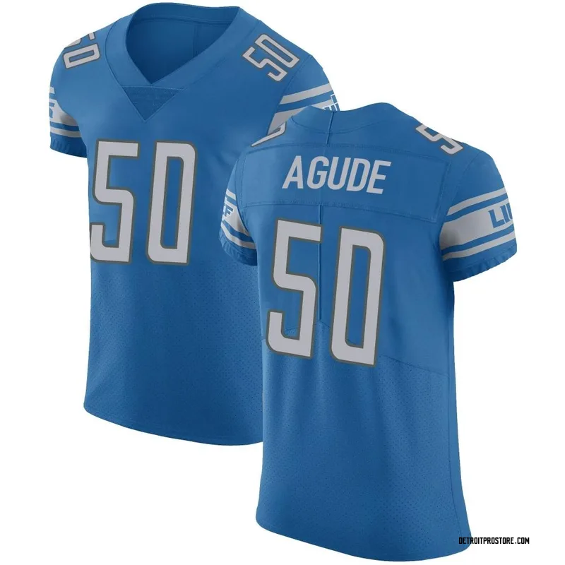 Blue Men's Mitchell Agude Detroit Lions Elite Team Color Vapor Untouchable Jersey