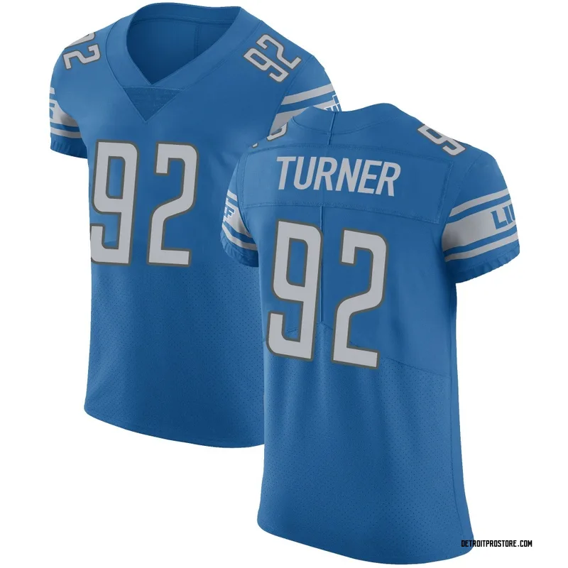 Blue Men's Payton Turner Detroit Lions Elite Team Color Vapor Untouchable Jersey