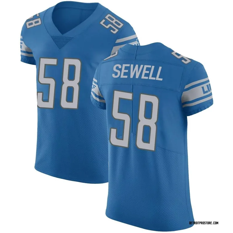 Blue Men's Penei Sewell Detroit Lions Elite Team Color Vapor Untouchable Jersey