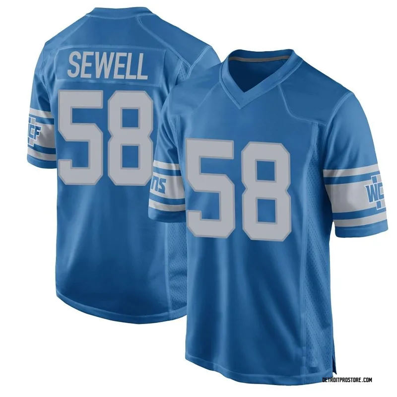 Blue Men's Penei Sewell Detroit Lions Game Throwback Vapor Untouchable Jersey