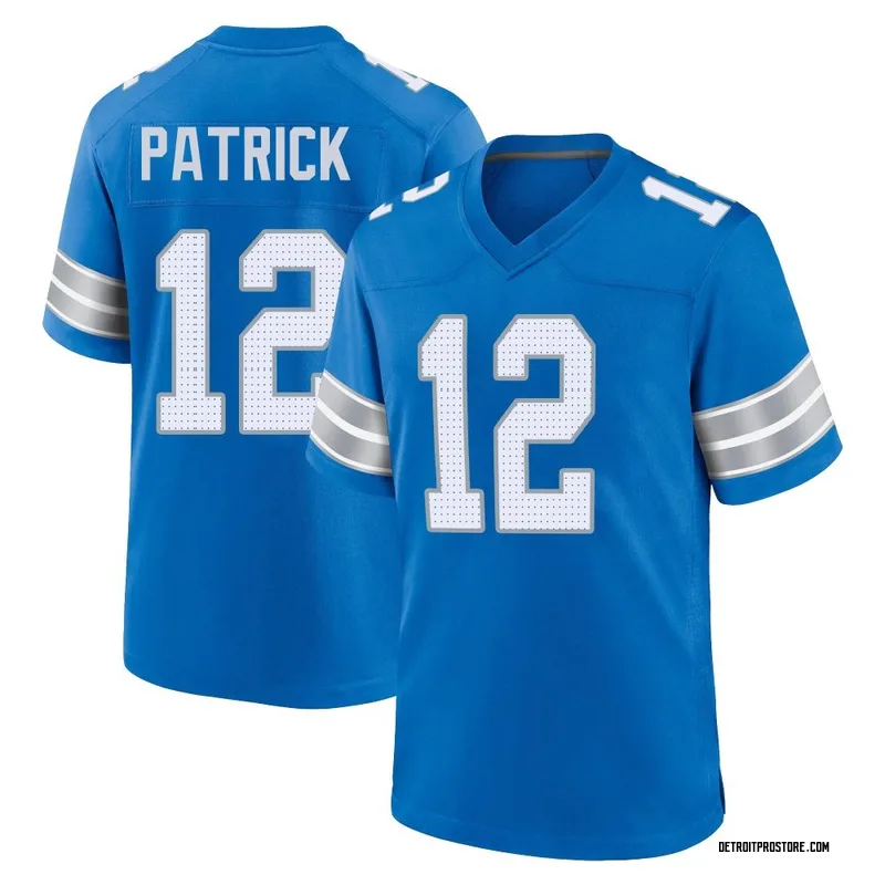Blue Men's Tim Patrick Detroit Lions Game 2nd Jersey