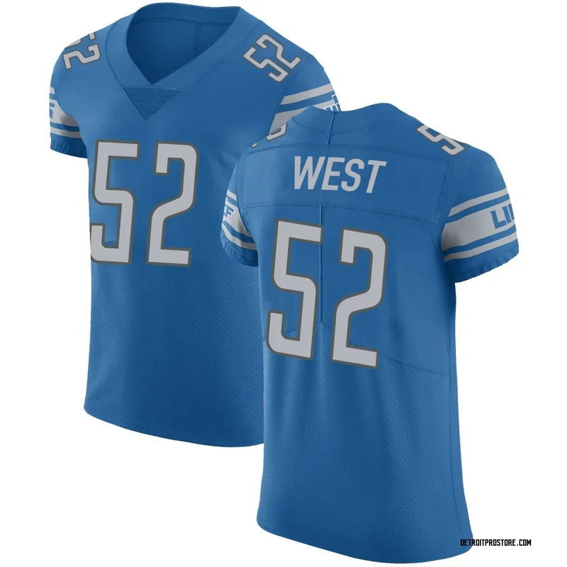 Blue Men's Tyre West Detroit Lions Elite Team Color Vapor Untouchable Jersey