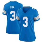Blue Women's Jack Fox Detroit Lions Game 2nd Jersey